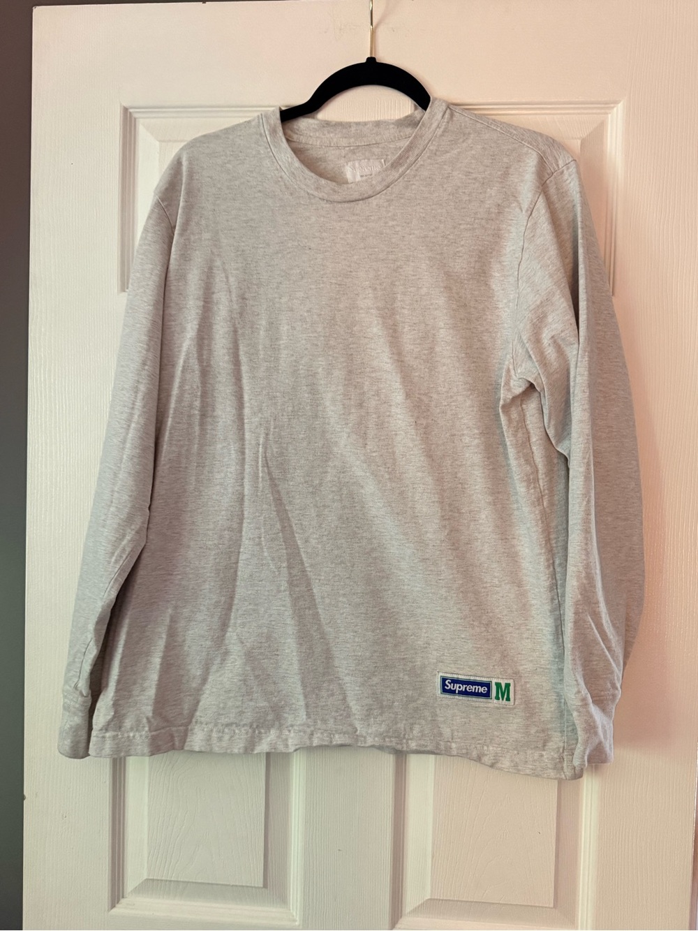 grey Supreme Athletic Label L/S Top Tee from Fall/Winter 2017 in size medium